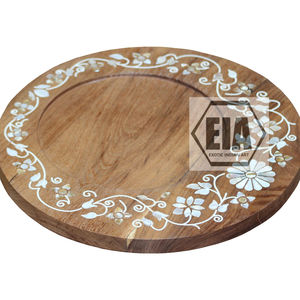 Vente d'usine Ramadan 2026 Cadeau de l'Aïd Assiettes de service rectangulaires minimalistes en nacre incrustée d'os écologiques pour desserts au chocolat - Product Image 2