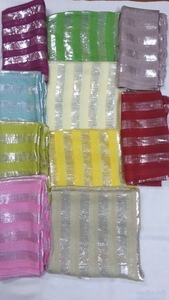 Bufandas de viscosa de rayas Lurex brillantes y ligeras para uso diario de verano Colores y tamaños personalizables Chales tradicionales de longitud media - Product Image 4