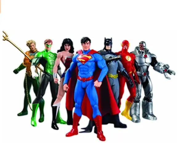 PVC movable realistic DC Collectibles Justice League 7-Pack Action Figure Box Set toy figure