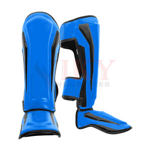 Espinillera de cuero de alta calidad, almohadilla de Gel profesional para Muay Thai, Kick Boxing - Product Image 4