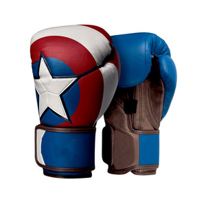 นวมชกมวยของผู้ชายทำจากหนังที่มีปลอกข้อมือพิมพ์ลายสินค้ามาใหม่ - Product Image 3