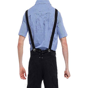 Lederhosen-pantalones cortos de estilo bávaro para niños, prenda de vestir, de marca privada, con impresión de logotipo personalizado, OEM - Product Image 4