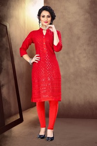 Kurti en coton à manches longues pour femme, vêtement décontracté style indien, créateur, manches longues, Kurtis avec Dupatta, nouvelle collection - Product Image 5