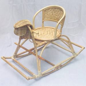 حصان هزاز من الخيزران الطبيعي بسعر الجملة ، ألعاب للأطفال - Product Image 1