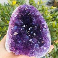 Maxsun — cristal de guérison naturel de Reiki, grande grotte d'améthyste, cristal en géode pour décoration, vente en gros