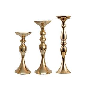 Superior Quality Brass Candle <b>Holders</b> Set of 3 Antique <b>Gold</b> Plated Metal <b>Candlestick</b> Candle <b>Holder</b> for Wedding Party Decoration - Product Image 1
