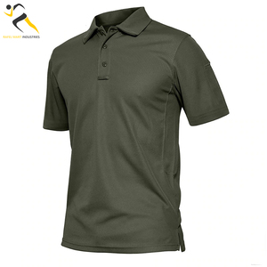 Moda de verano informal para hombres para Shir manga corta Color sólido tejido ropa de hombre - Product Image 2