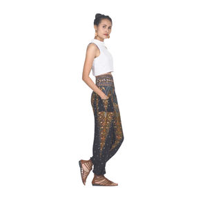 Napat Clothing Peacock 7 women harem pants in Black Gold PP0004 020007 04 ready to ship - Product Image 2