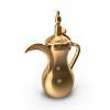 หม้อกาแฟทองเหลืองโบราณโบราณโบราณ Dallah สำหรับชาและกาแฟ - Product Image 2