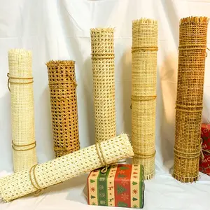 Altıgen örgü Rattan kamışı dokuma, konserve malzeme döşeme için Rattan mobilya Rattan dokuma rulo