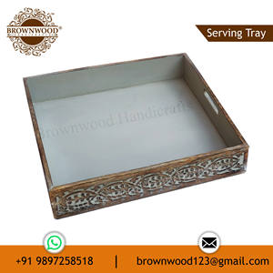 Best Quality Mango Wood Serving <b>Tray</b> Top Selling Wooden Snacks Serving <b>Tray</b> <b>Decor</b> <b>Tray</b> From Bulk Manufacturer and Supplier - Product Image 3