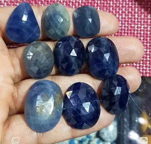 Permata berbentuk Oval batu potongan safir Bue kelas tinggi untuk festival Chrissy