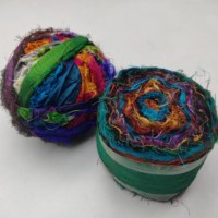 Cinta de raso de sari ecológica con relieve, estampada, de grosgrain de seda, hecha con hilo reciclado, para manualidades y regalos