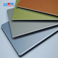 Panneaux composites en aluminium Alumetal Silver PVDF ACP, panneaux muraux pour façades d'hôtels commerciaux, ignifuges A2, antibactériens