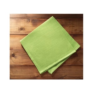 ผ้าเช็ดปากบนโต๊ะสีเขียวทึบแบบเรียบง่ายรับการรับรองจากผ้าฝ้ายออร์แกนิก100% กำหนดโลโก้ได้ตามต้องการ - Product Image 1