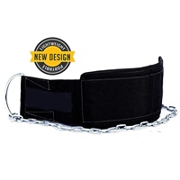 Ceinture en néoprène pour haltérophilie Gym Squat avec sangle en nylon Support de chaîne en cuir Produit de sécurité de fitness de qualité Logo personnalisé