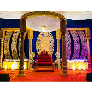 Royal Vintage Modern Wedding Mandap con marco trasero Paneles de estilo C Aspecto glorioso para bodas hindúes Nueva llegada FRP Wedding USA - Product Image 1