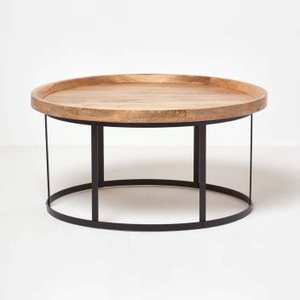 โต๊ะกาแฟดีไซน์ใหม่ทันสมัย ขาไม้ทรงกลม โครงเหล็ก ใช้ได้ทั้งในห้องนั่งเล่นและห้องนอน - Product Image 4