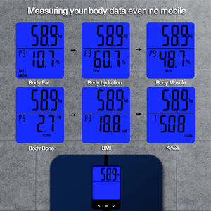 Balance de graisse corporelle électronique 7 en 1, modèle d'usine CE, grand LCD, avec plateforme en verre de Film divers, analyseur numérique - Product Image 3