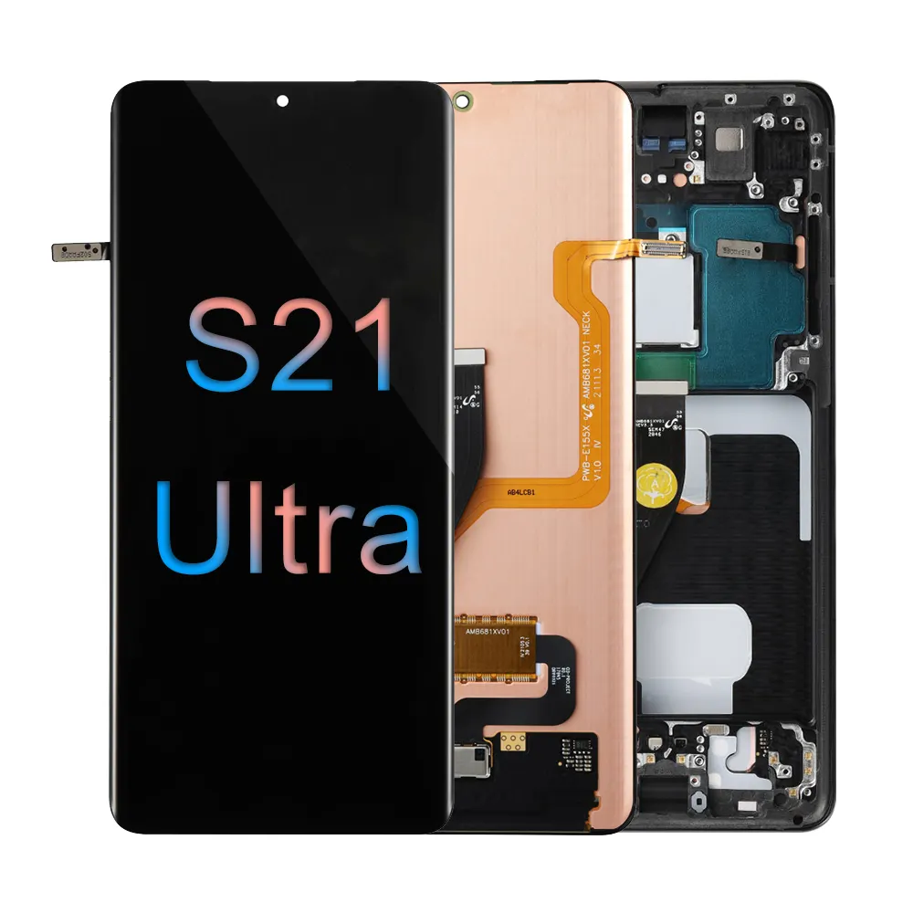 شاشة هاتف سامسونج S21 Ultra 5G, شاشة هاتف سامسونج S21 Ultra 5G OEM شاشة OLED G998 G998F/DS شاشة تعمل باللمس مجموعة Elekworld LCD لسامسونج S21 U