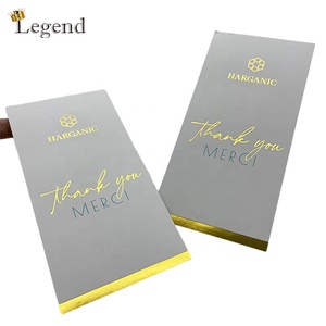 Biglietto di ringraziamento personalizzato in carta con stampa a caldo oro per abbigliamento e regali - Lusso Semplice - Product Image 2