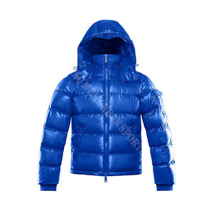 Chaqueta acolchada de burbujas de invierno para hombre con cierre de cremallera de talla grande tejido de ganchillo transpirable para invierno - Product Image 1