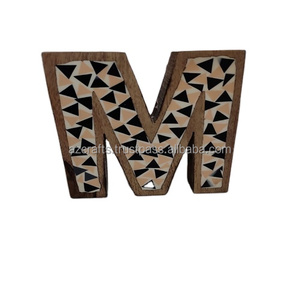 De Madera de Mango W alfabeto resina de incrustación - Product Image 4