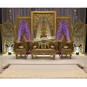 กรอบฉากหลังเวที walima สีทองที่ดีที่สุดสำหรับชาวมุสลิมในงานแต่งงานงานปาร์ตี้ของปากีสถานกรอบเวที - Product Image 1