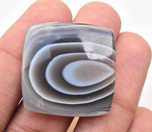 บอตสวานาอาเกต Cabochon ชั้นบอตสวานาหินอาเกตสำหรับอัญมณีทำขายส่งหินโมรา Cabochon บอตสวานาธรรมชาติ - Product Image 4