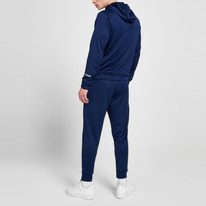 High Quality Wholesale Men's Plain Custom Logo Zipper Hoodie With Matching Trousers Pants Tracksuit Sets - Product Image 2