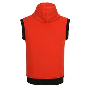 Sweat à capuche sans manches pour homme multicolores, 100% coton, séchage rapide, respirant, tissu polaire uni teint, fermeture éclair - Product Image 2