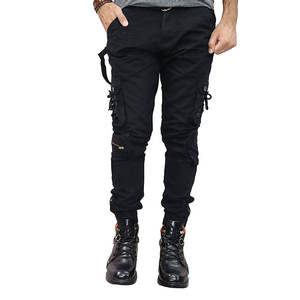 Pantalon de survêtement cargo décontracté à la mode taille haute pour hommes Pantalon de survêtement respirant en mélange de coton et d'élasthanne avec logo personnalisé - Product Image 5