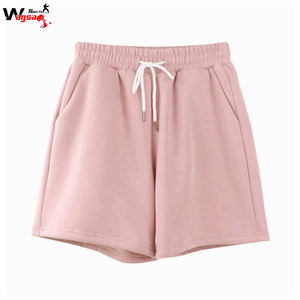 Shorts de survêtement pour hommes en molleton de coton, taille élastique, style décontracté et sportif, couleur unie, haute qualité, prix de gros - Product Image 3