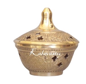 เตาเผาเครื่องหอมโลหะสำหรับธูปถ่าน เมล็ดหอม เรซิ่นหอม ที่วางธูป ขัดเงาสำหรับใช้ในพิธีกรรมทางศาสนาและอโรมาเธอราพี - Product Image 4