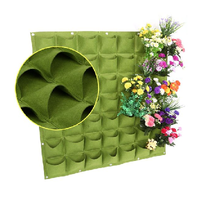 Jardinière murale verticale, sac de culture pour plantes avec 9/15/27 poches pour la culture de plantes herbacées, de plantes succulentes, de plantes artificielles