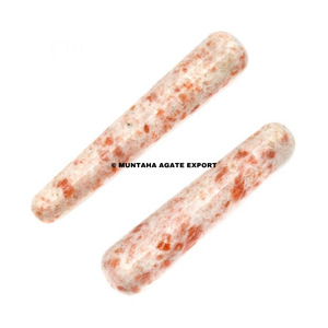 Vente en gros baguette de massage en cristal naturel Sunstone Agate Muntaha pour la guérison masseur - Product Image 1