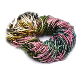 Multi <b>Color</b> Tourmaline 2 to 2.5 to 2.5 to 3 MM Rondelle Shape Faceted <b>Beads</b> Strand 13 Inch 8-9 Carat for Jewelry Making - Product Image 4