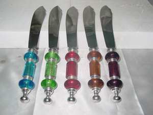 Juego de servidor de acero inoxidable con cuentas de vidrio coloridas para cocina, hoteles y restaurantes, a la moda - Product Image 6