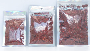 ผงกลิตเตอร์เนื้อละเอียดโฮโลแกรมสีทองขนาด0.1มม. ทำจากโพลีเอสเตอร์ - Product Image 6