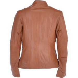 Women's Vintage Slim Fitted Soft Genuine Leather Waterproof Windproof Eco-Friendly Winter Biker Jacket <b>UK</b> Size 6 24 - Product Image 2