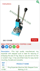 Ring Stretcher With <b>Stepped</b> Cone Jewelry Tools Ring Expander <b>Machine</b> Goldsmith Tools Jewelry Making Tools | Item No GS-1316B - Product Image 2