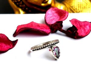 Anillo SZSR 190 romántico hecho a mano de Plata de Ley 925 Ajuste de bisel de piedras preciosas para aniversario anillo al por mayor - Product Image 2