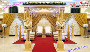 Decoración de Mandap para Bodas Punjabi, Palki Sahib para Bodas Punjabi, Mandap de Fibra para Bodas, Venta en Nueva York - Product Image 2