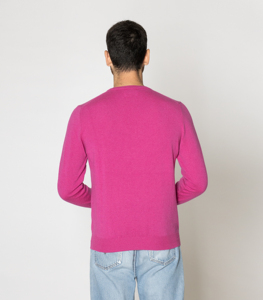 Abbigliamento uomo all'ingrosso puro cashmere maglione girocollo blu pullover uomo per l'inverno - Product Image 3