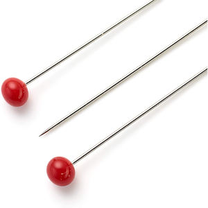 Épingles à coudre droites, outils de courtepointe, épingles à coudre en verre rouge, pour artisanat, boîte de 5g - Product Image 2