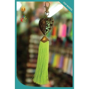 Top Model Trendy Cowrie Shell Pompom y llavero con borla, llavero hecho a mano - Product Image 6