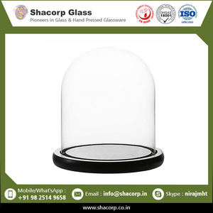 Wholesale Price All Sizes <b>Glass</b> <b>Dome</b> Cloche With Wooden Black Base Promotion Large Flower - Product Image 3