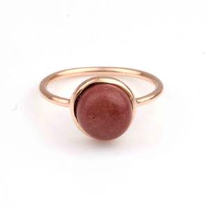 Bague d'éternité classique tendance en argent sterling 925 vermeil 10 mm pour femme, avec jaspe mookaïte rouge naturel, idéale pour les fêtes - Product Image 5