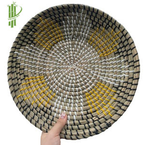 Plaque de jonc de mer vintage de haute qualité avec tenture murale en plastique à prix économique - Product Image 2