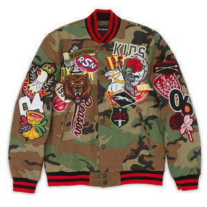 Veste coupe-vent universitaire de haute qualité sur mesure, vente en gros, col patchwork, coquille en laine, hiver - Product Image 4